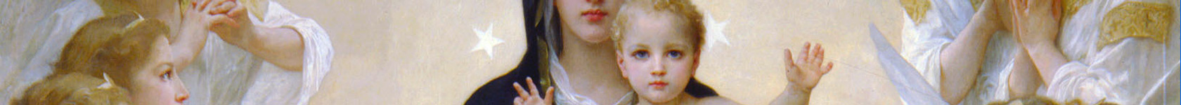 The Virgin With Angels 1680x150